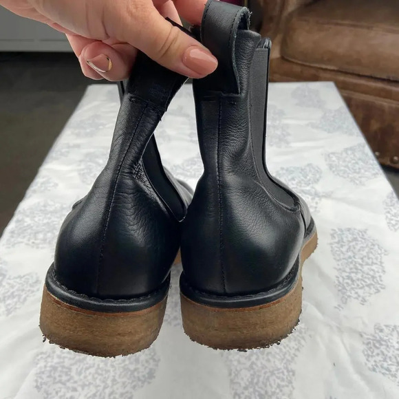 VINCE Cressler Leather Black‎ Chelsea Ankle Boots M 7 /W 9 - Picture 6 of 8
